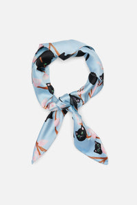 Dangerfield - Pussy Willow Satin Scarf - blue