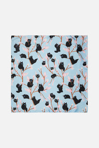 Dangerfield - Pussy Willow Satin Scarf - blue