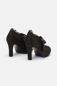 Dangerfield - Lace On Lace Heel - black