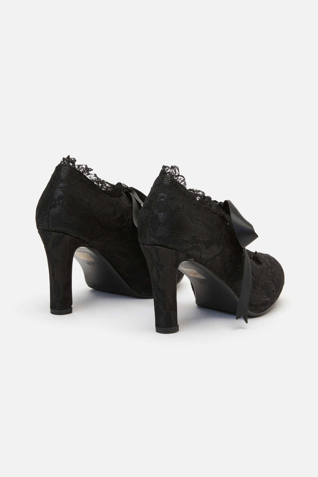 Dangerfield - Lace On Lace Heel - black
