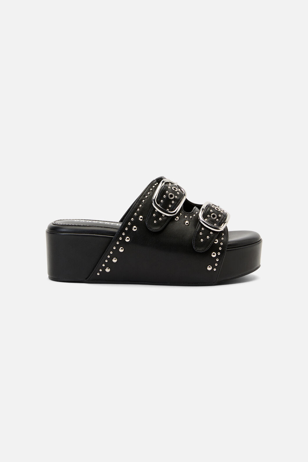 Dangerfield - Stud Buckle Slide Sandals - black