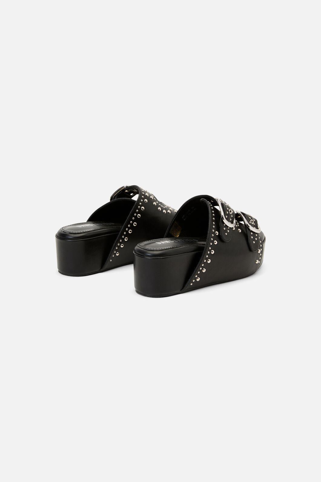 Dangerfield - Stud Buckle Slide Sandals - black