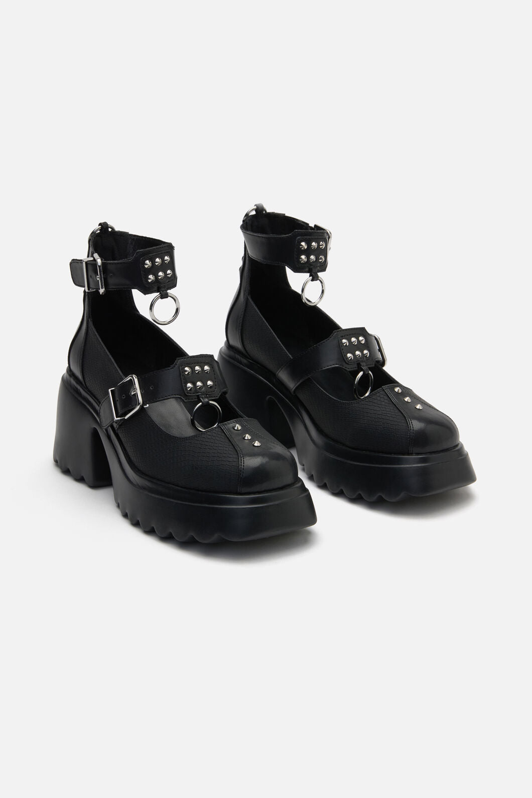 Dangerfield - Spike & Ring Mary Jane - black