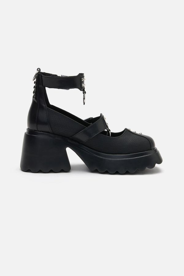 Dangerfield - Spike & Ring Mary Jane - black