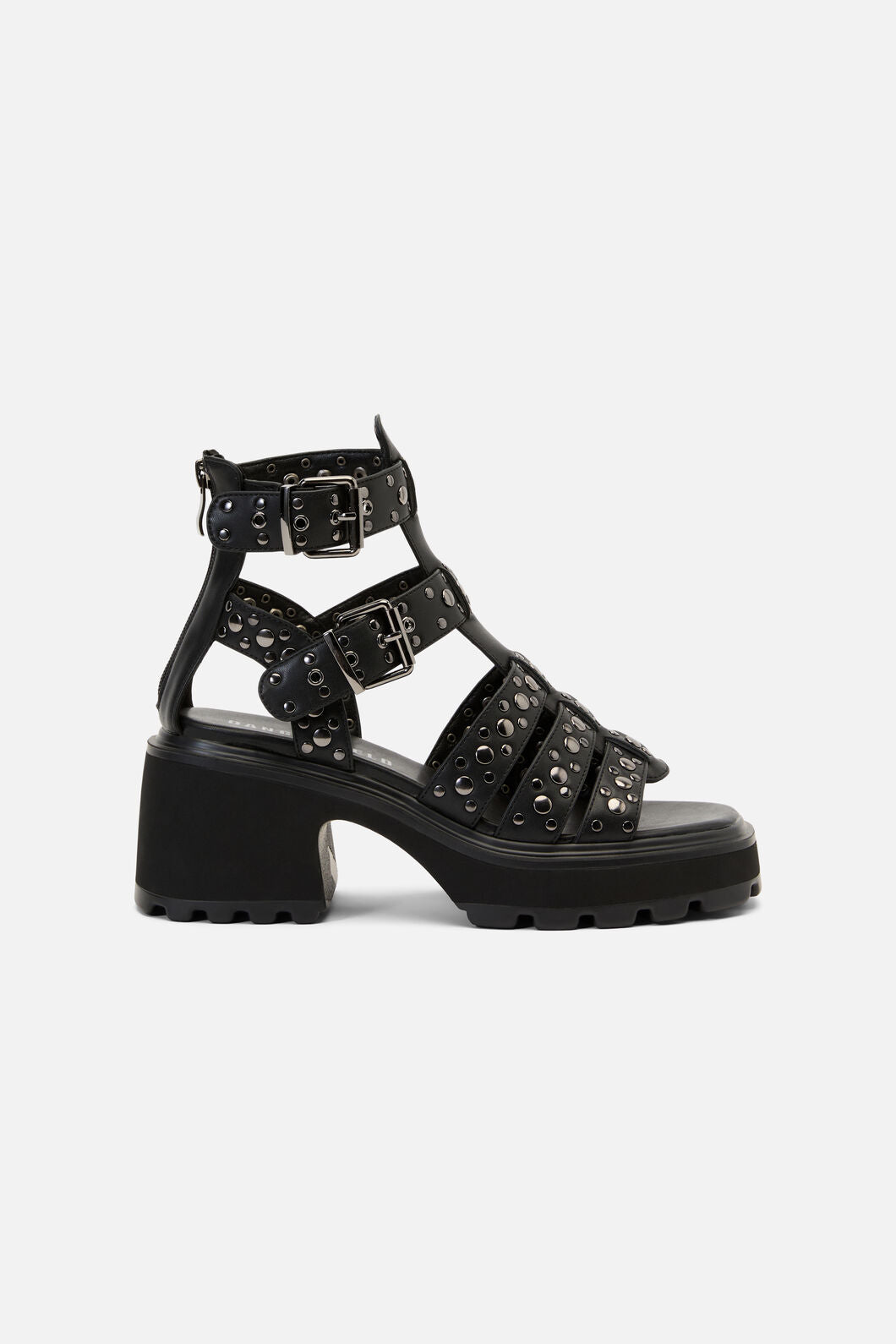 Dangerfield - Studs Strap Platform Sandals - black