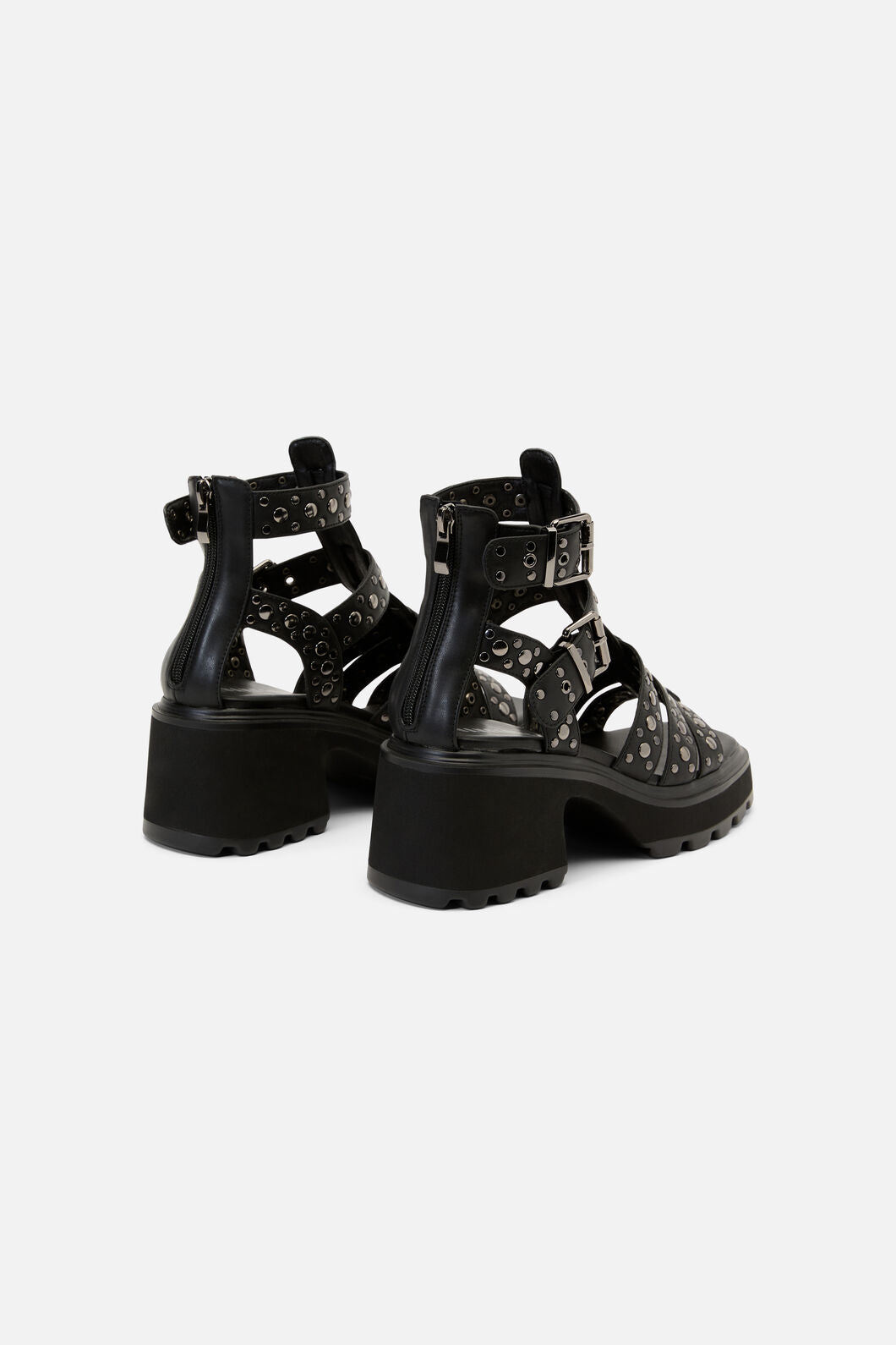 Dangerfield - Studs Strap Platform Sandals - black