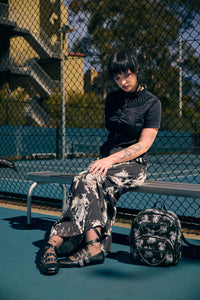 Dangerfield - Removable Tie Stud Ballet Shoe - black