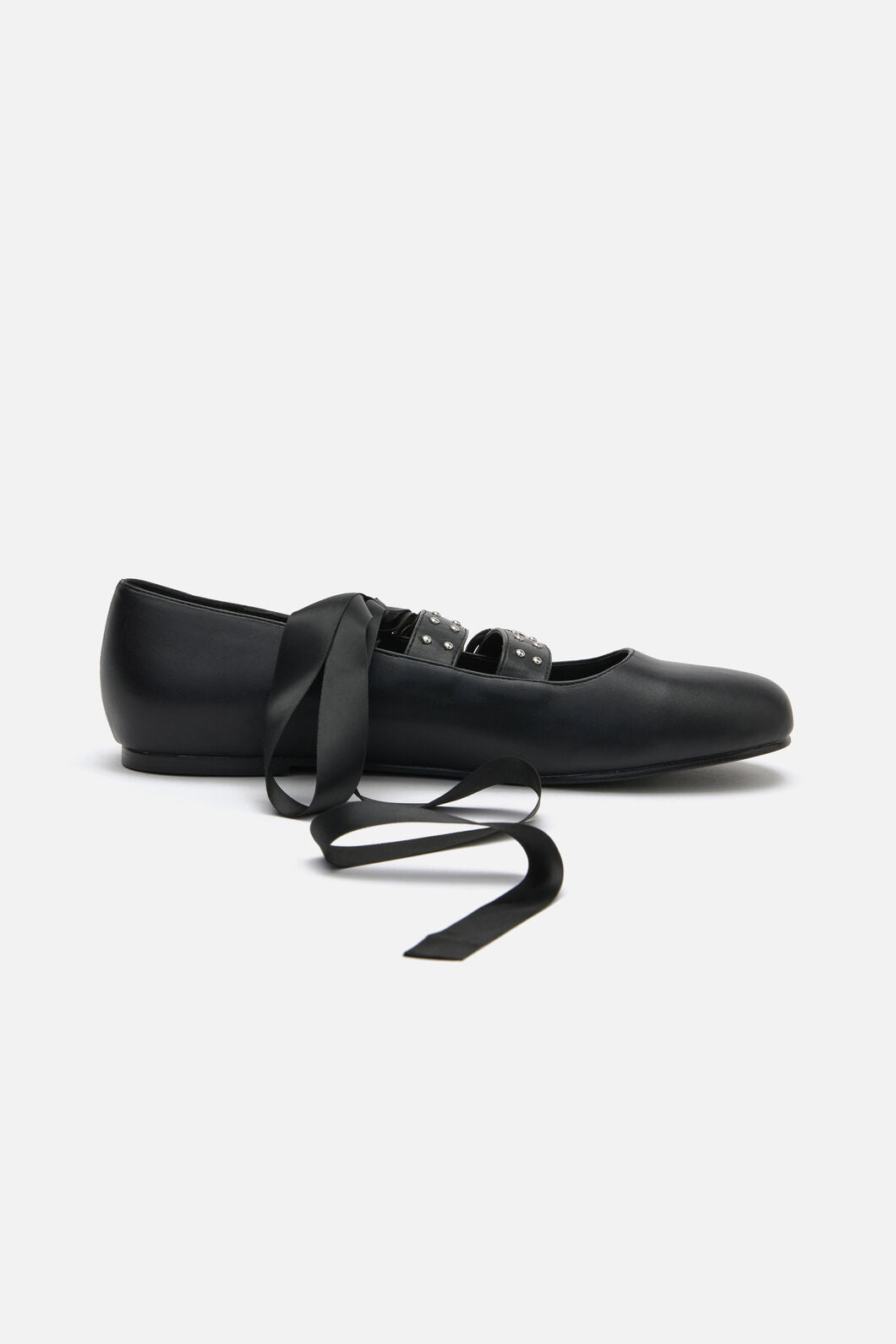 Dangerfield - Removable Tie Stud Ballet Shoe - black