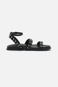 Dangerfield - Stud Ankle Strap Sandal - black