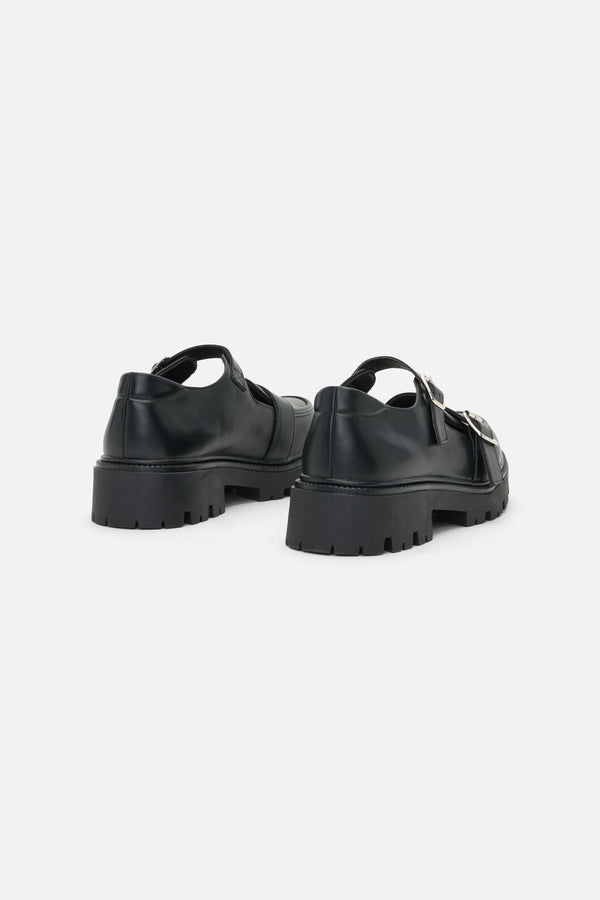 Dangerfield - Loafer Buckle Mary Jane Shoe - black