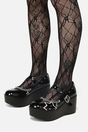 Dangerfield - Sweet Star Mary Janes - black