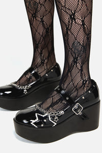 Dangerfield - Sweet Star Mary Janes - black