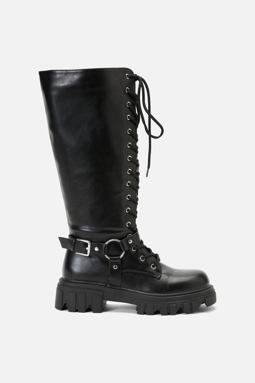 Dangerfield - Biker Detail Knee High Boot - black