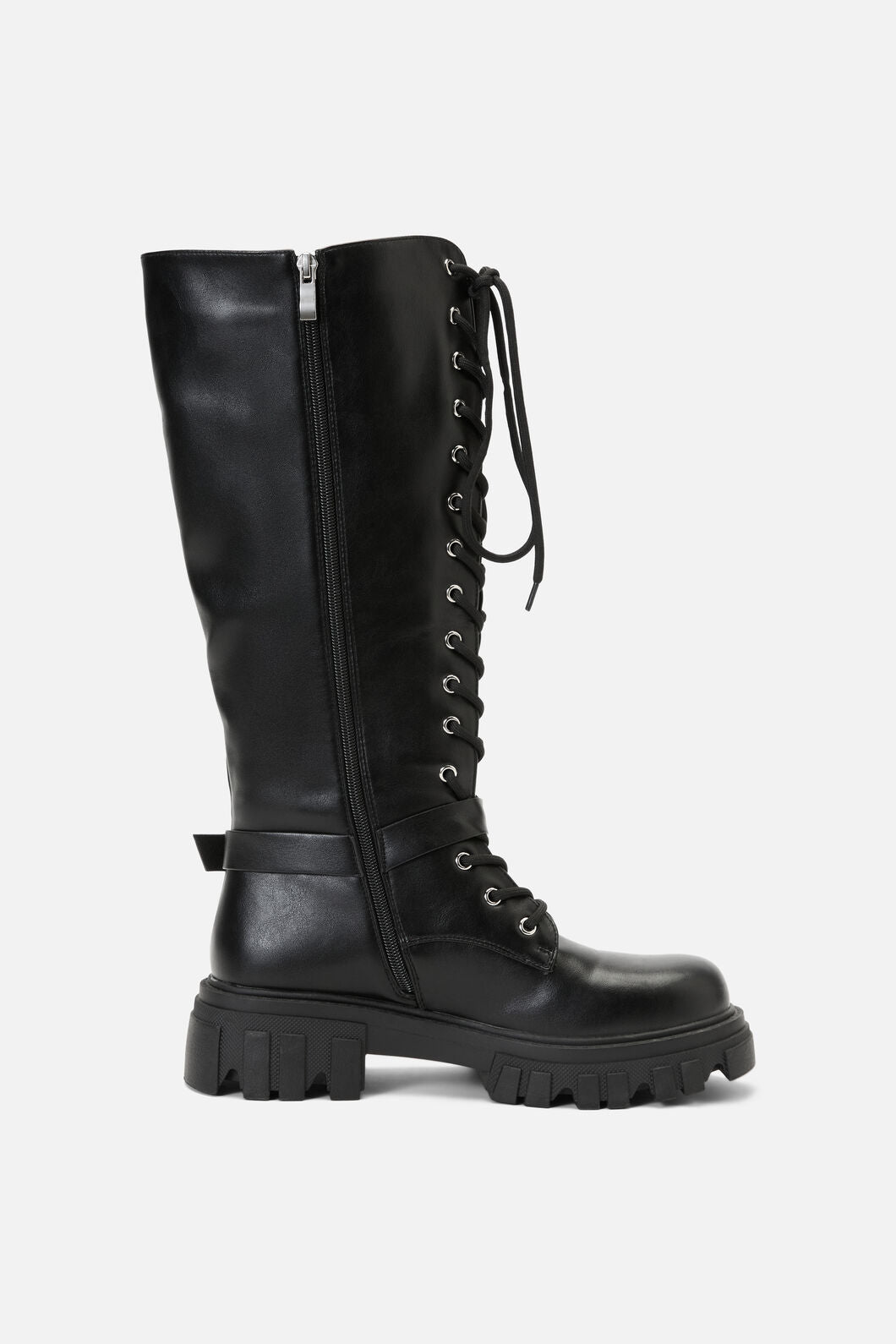 Dangerfield - Biker Detail Knee High Boot - black