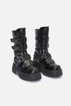 Dangerfield - Strap & Stud Moto Boot - black