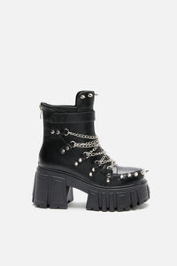 Dangerfield - Chain Stud Boot - black