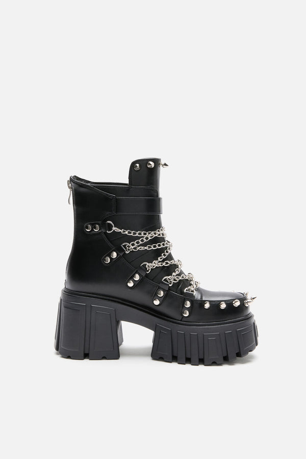 Dangerfield - Chain Stud Boot - black