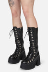 Dangerfield - Corset Laced Long Boot - black