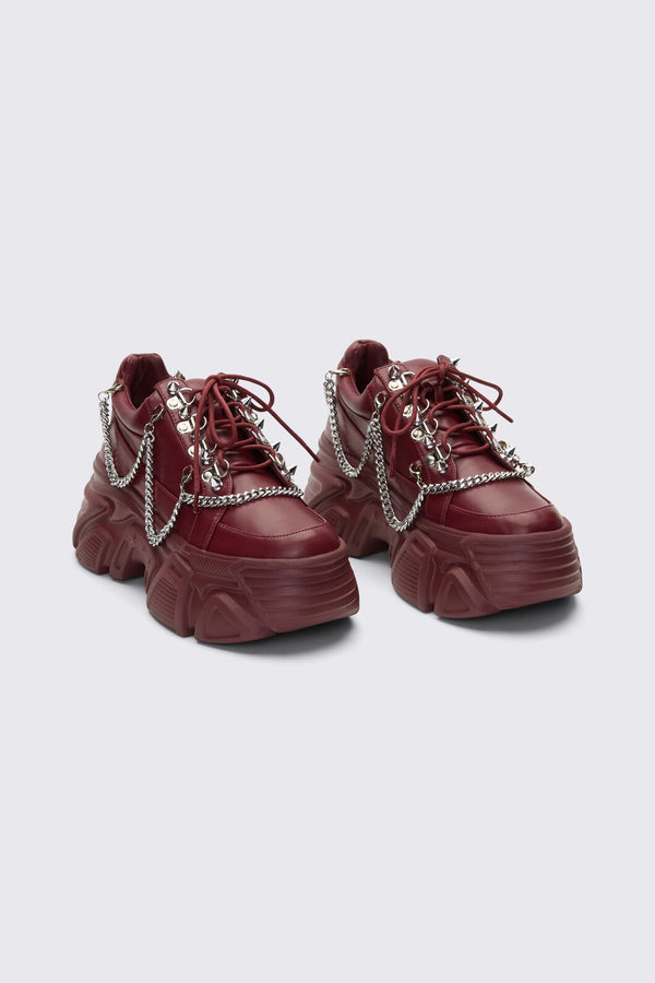 Dangerfield - Plum Chained Sneakers - plum