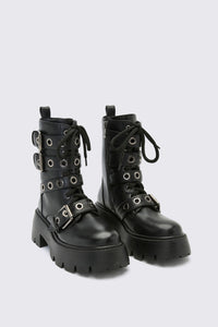 Dangerfield - Eyelet Fat Lace Boot - black