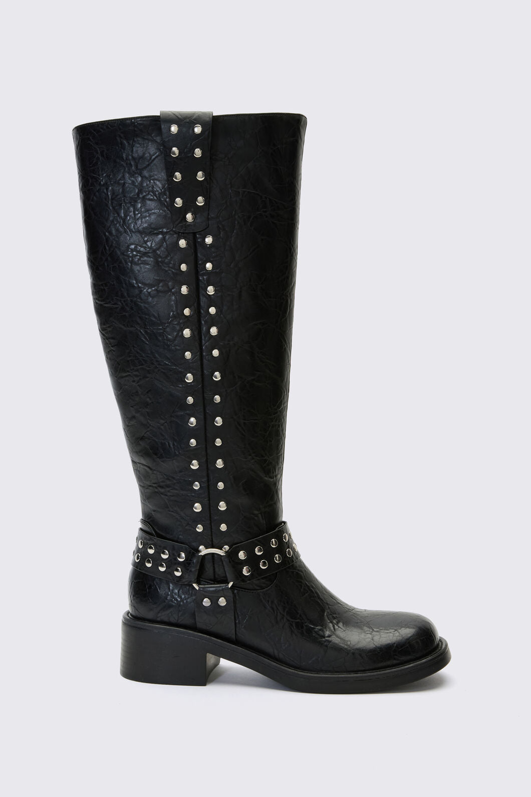 Dangerfield - Stud Biker Knee Boot - black
