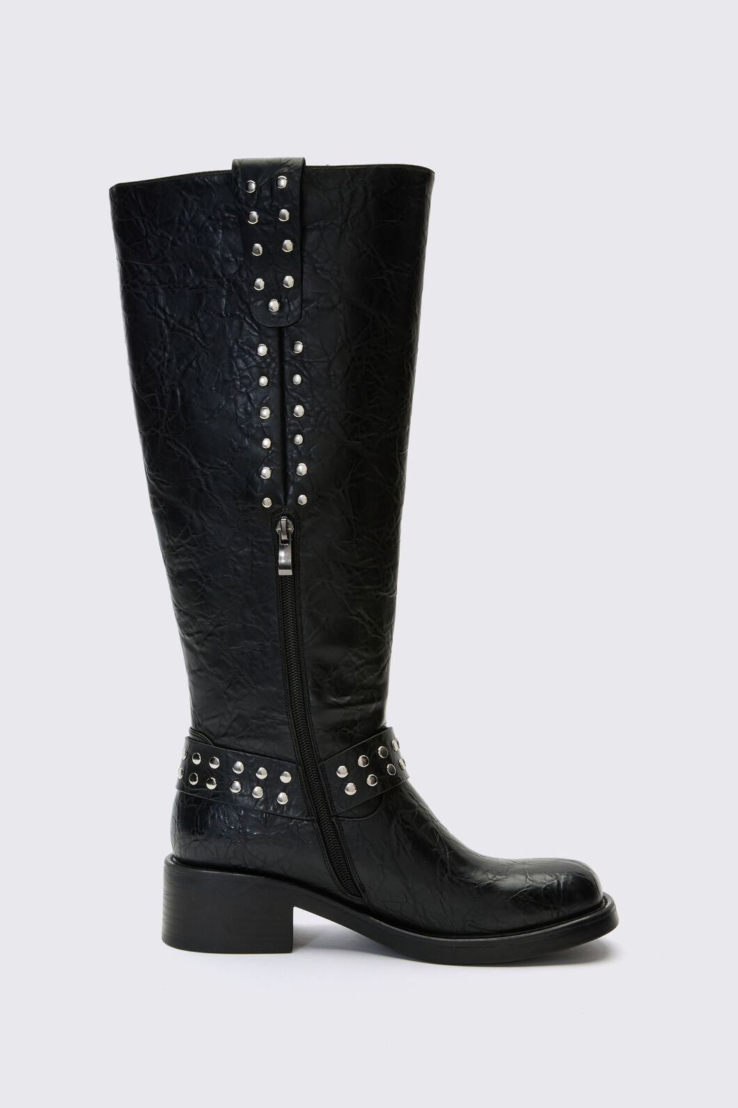 Dangerfield - Stud Biker Knee Boot - black