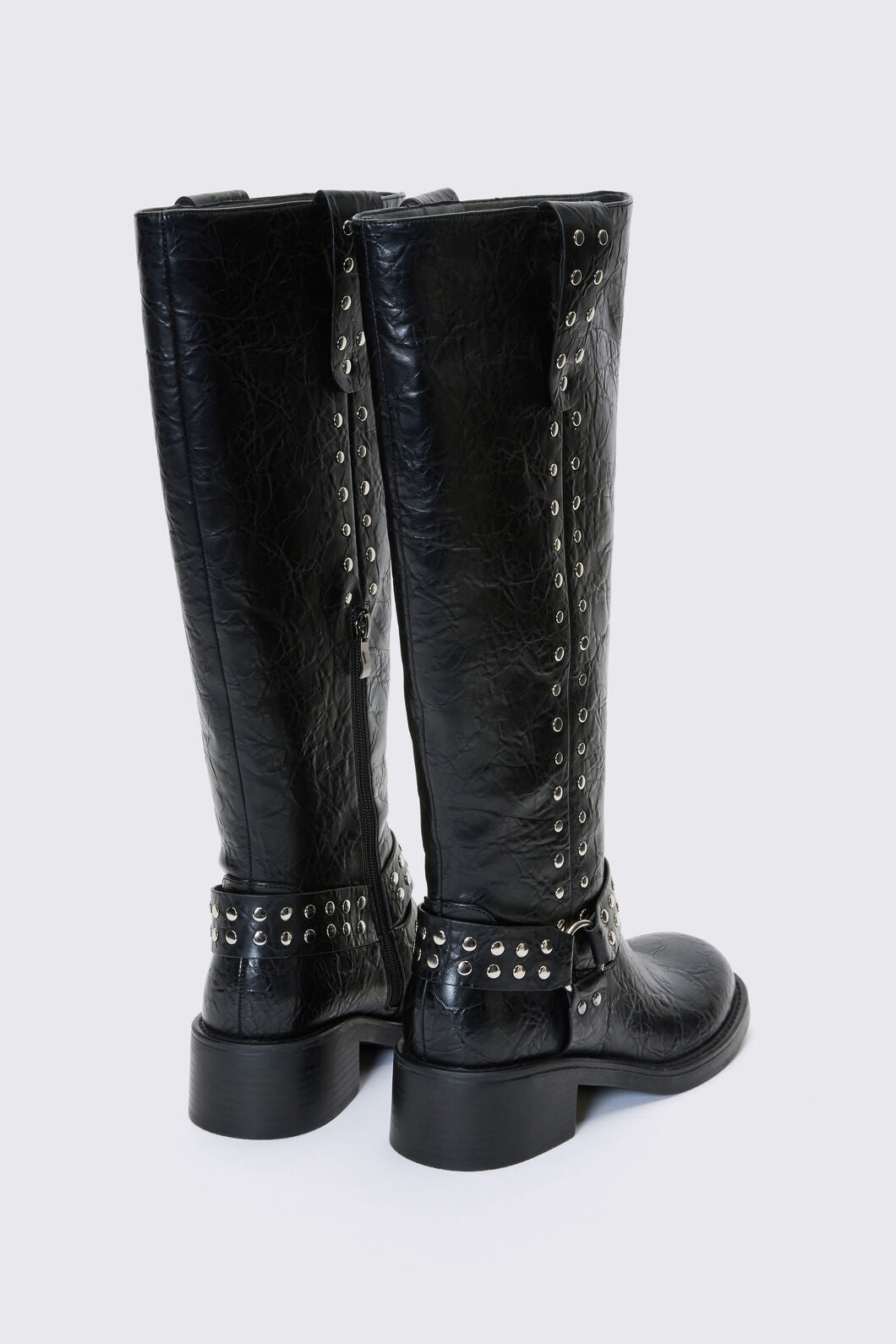 Dangerfield - Stud Biker Knee Boot - black