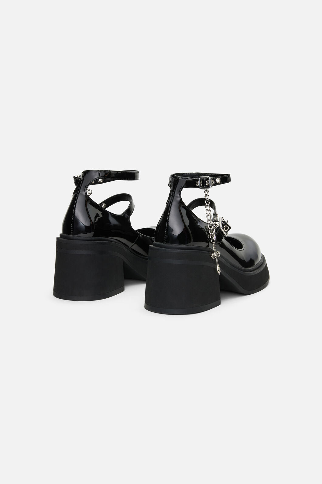 Dangerfield - Patent Cross Charm Mary Jane - black