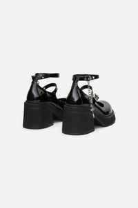 Dangerfield - Patent Cross Charm Mary Jane - black