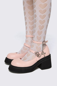 Dangerfield - Pink Cross Charm Mary Jane - pink