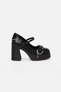 Dangerfield - Coffin Chain Stud Heel - black