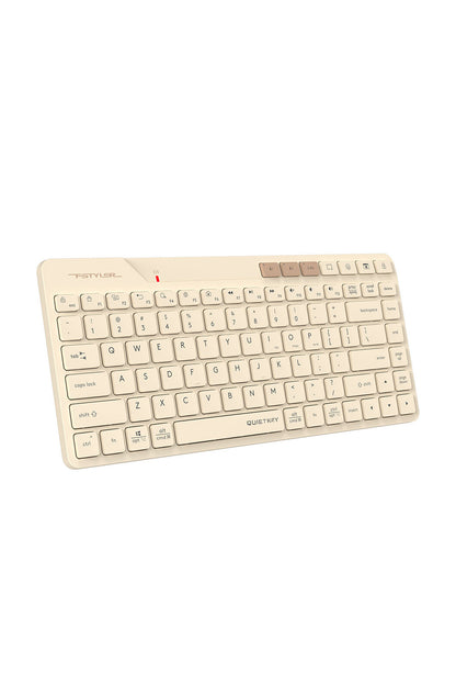 A4Tech - FBK26C AS Recharge Cmpct KB - cafe-latte