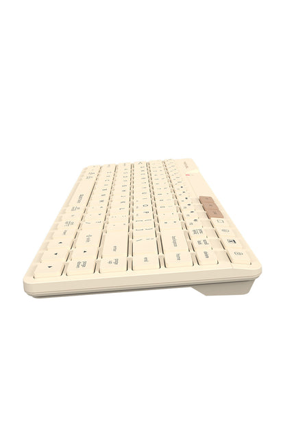 A4Tech - FBK26C AS Recharge Cmpct KB - cafe-latte