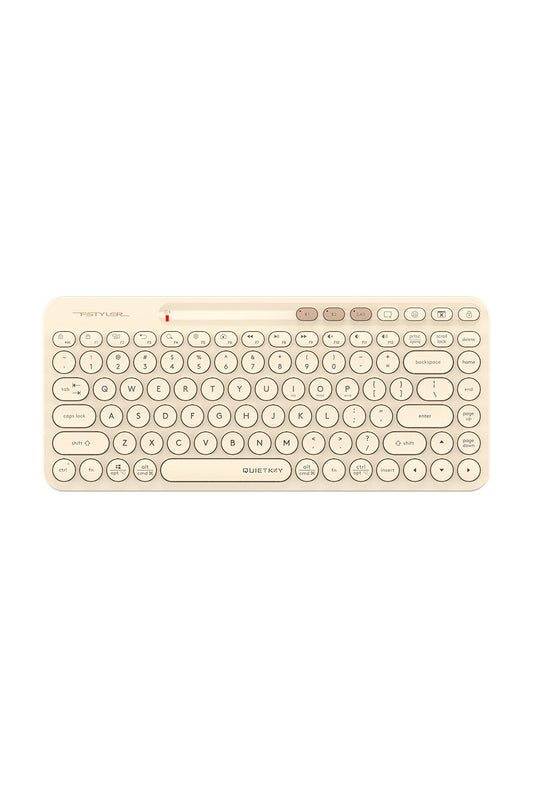 A4Tech - FBK36C AS Recharge Cmpct KB - cafe-latte