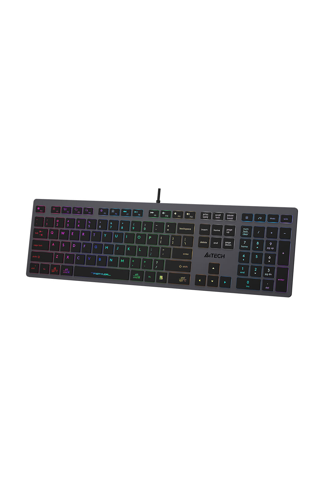 A4Tech - FX60 SSwitch Backlit Full KB - grey