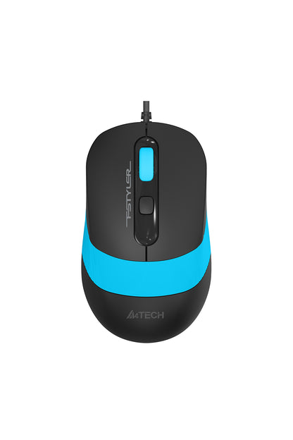 A4Tech - FM10S Silent Wire Mouse - blue