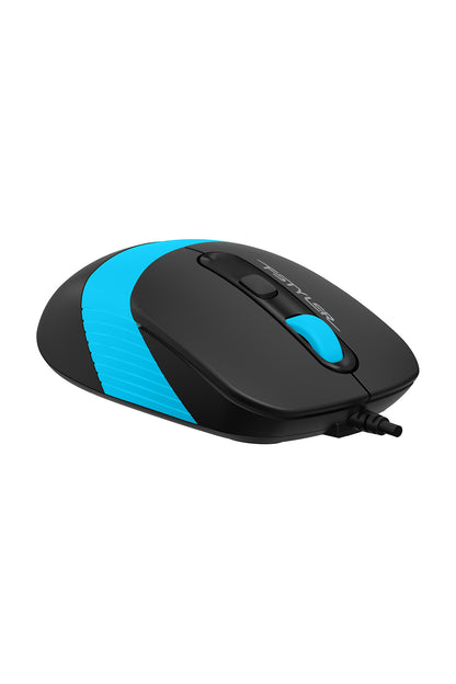 A4Tech - FM10S Silent Wire Mouse - blue