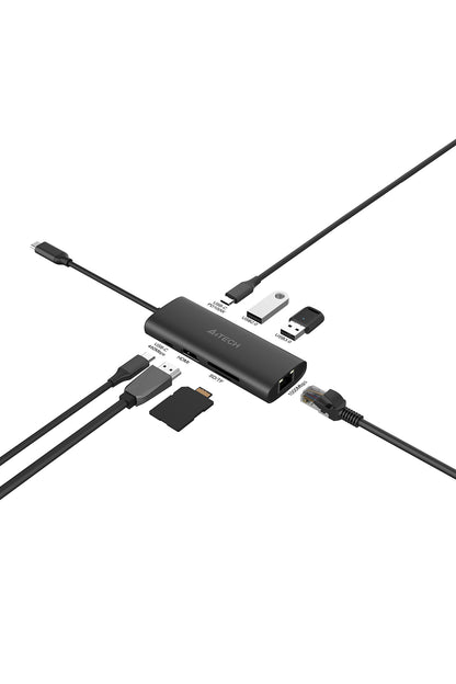 A4Tech - DST-80C 8Port Docking Station - ash-grey