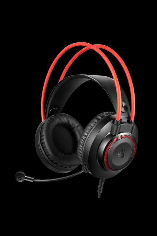 BLOODY - G200S Neon USB Headphone - black-red