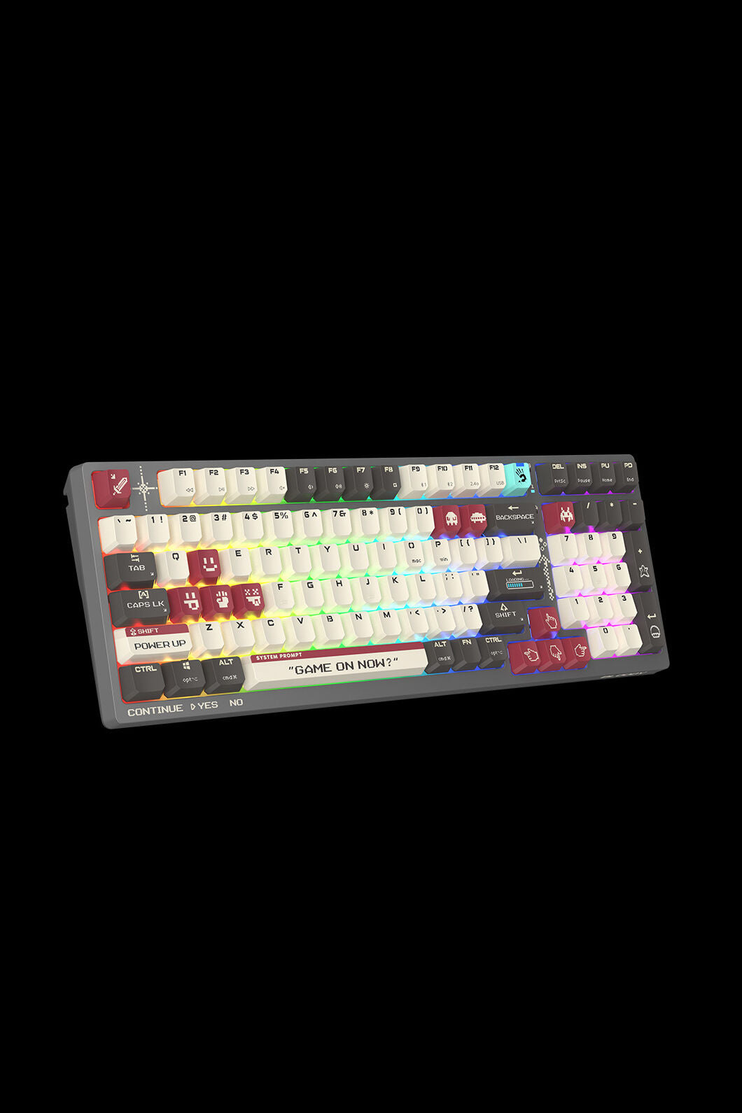 BLOODY - WS98 Dual Core Mechanical Keyboard - pixels-red
