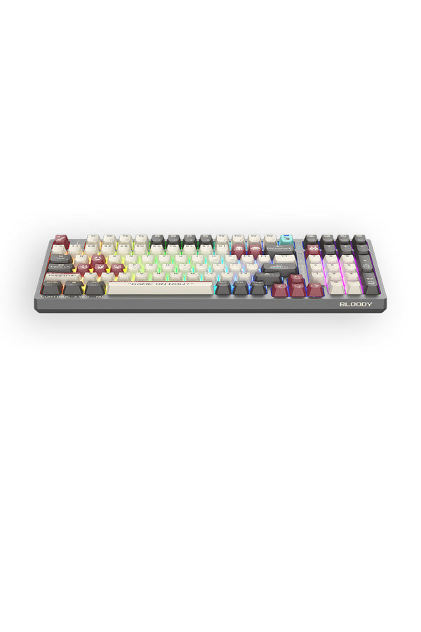 BLOODY - Bloody WS98 Pixels Red 80% Dual Core Wireless Mechanical Keyboard - pixels-red