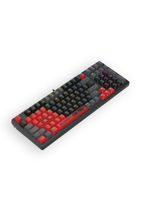 BLOODY - Bloody S98 BLMS Sports Red 80% Hot-Swappable Quiet Typing Gaming Keyboard - sports-red