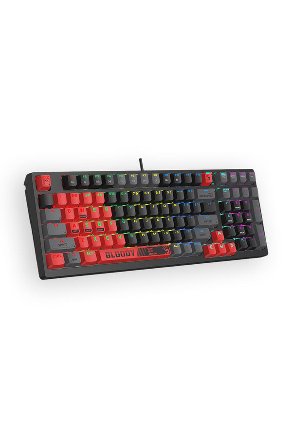 BLOODY - Bloody S98 BLMS Sports Red 80% Hot-Swappable Quiet Typing Gaming Keyboard - sports-red