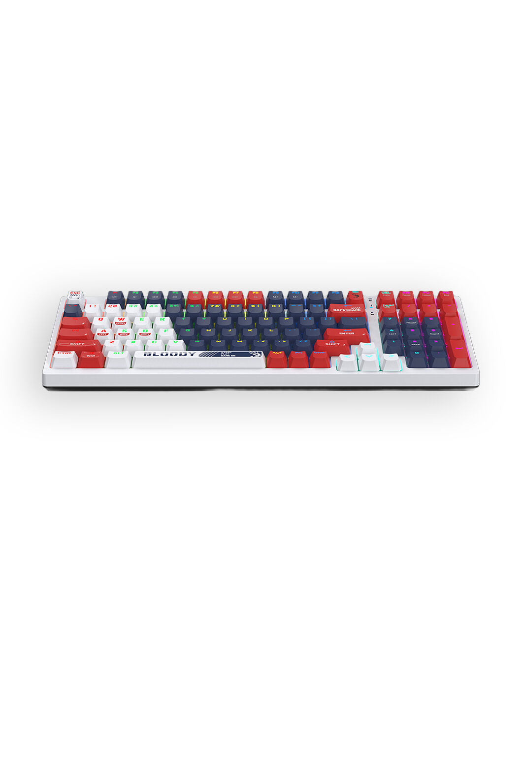 BLOODY - Bloody S98 BLMS Sports Navy 80% Hot-Swappable Quiet Typing Gaming Keyboard - sports-navy