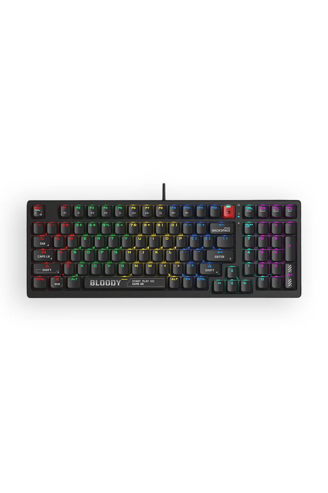 BLOODY - Bloody S98 BLMS Bloody Black 80% Hot-Swappable Quiet Typing Gaming Keyboard - bloody-black