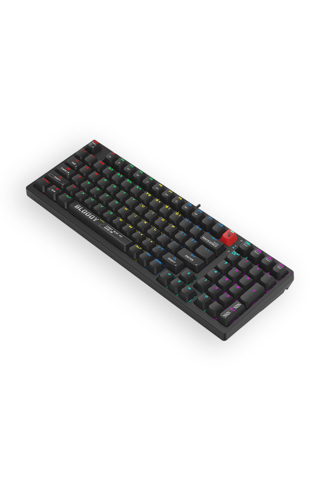 BLOODY - Bloody S98 BLMS Bloody Black 80% Hot-Swappable Quiet Typing Gaming Keyboard - bloody-black