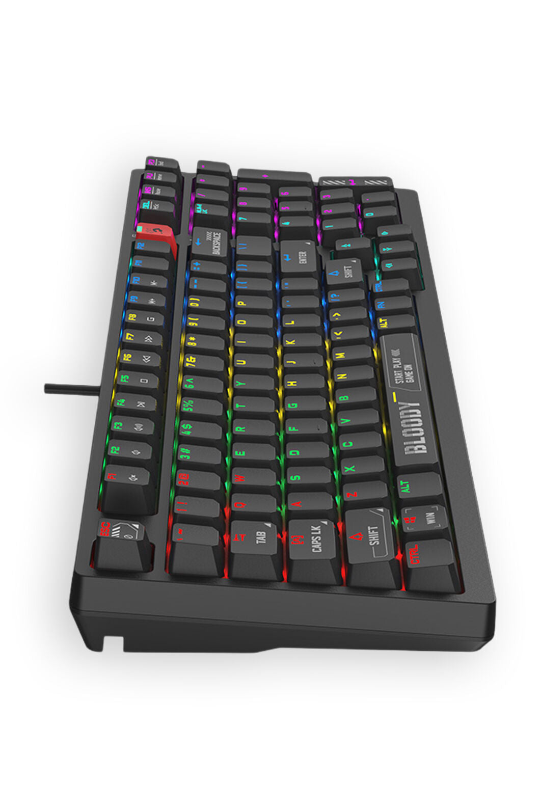 BLOODY - Bloody S98 BLMS Bloody Black 80% Hot-Swappable Quiet Typing Gaming Keyboard - bloody-black