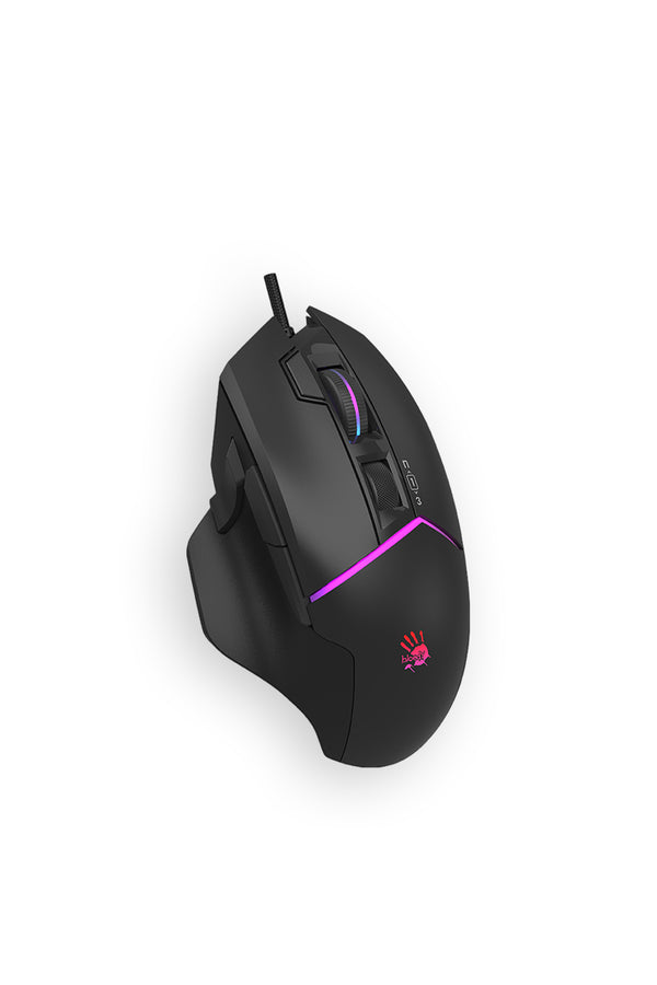BLOODY - Bloody W95 Ultra Ex-Fire Black Full Size Extra Fire Button 5-Zone RGB Gaming Mouse - black