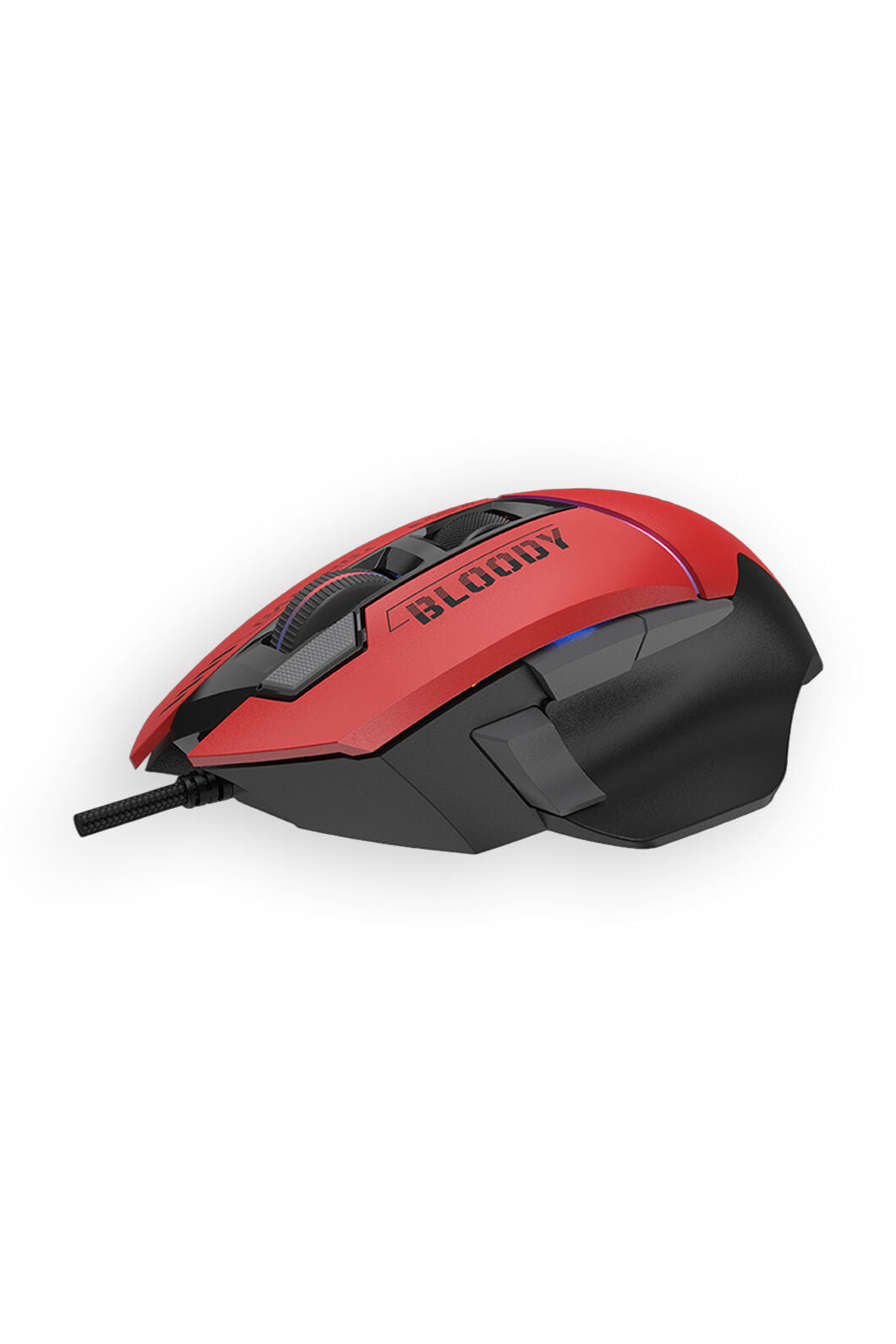 BLOODY - Bloody W95 Ultra Ex-Fire Sports Red Full Size Extra Fire Button 5-Zone RGB Gaming Mouse - sports-red