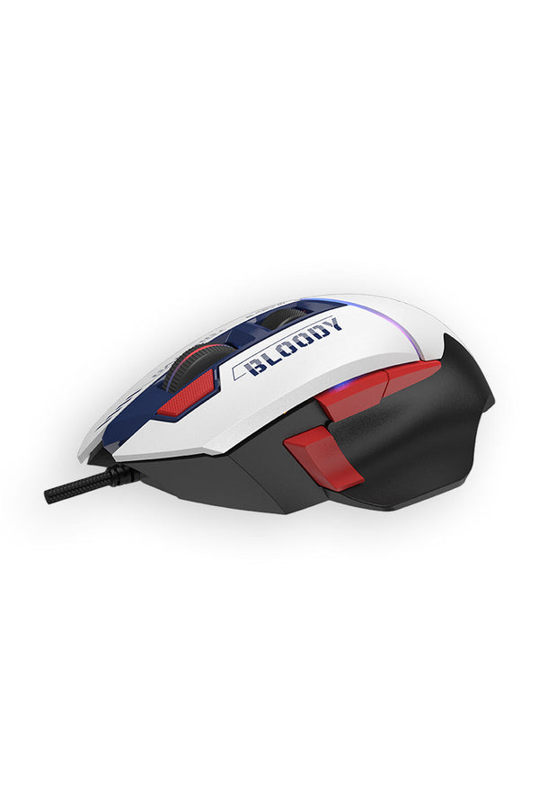 BLOODY - Bloody W95 Ultra Ex-Fire Sports Navy Full Size Extra Fire Button 5-Zone RGB Gaming Mouse - sports-navy